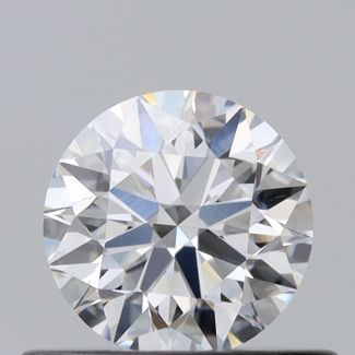 0.47 Carat Round D VVS2 EX VG GIA Natural Diamond