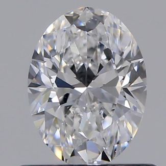 0.60 Carat Oval D VS2 - EX VG GIA Natural Diamond