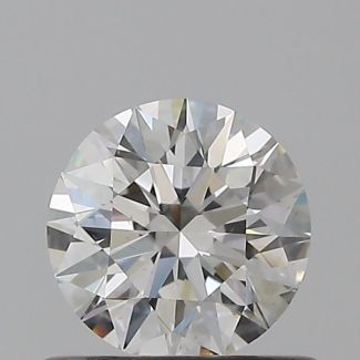 0.55 Carat Round F SI1 EX GIA Natural Diamond