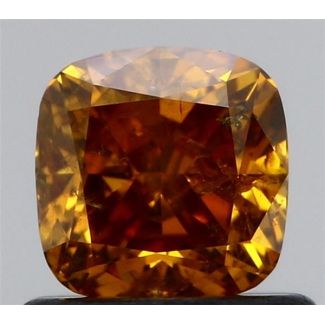 0.76 Carat Cushion Modified Fancy Brownish Orange I2 - VG GD GIA Natural Diamond