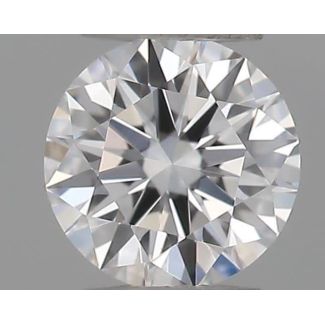 0.18 Carat Round D VVS2 EX GIA Natural Diamond