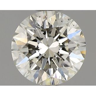 0.51 Carat Round J SI2 EX GIA Natural Diamond