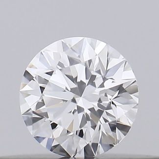 0.19 Carat Round D VVS2 EX GIA Natural Diamond