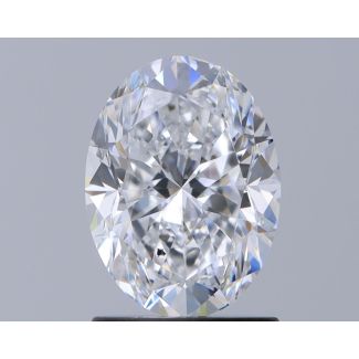 1.51 Carat Oval D SI1 - EX GIA Natural Diamond