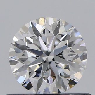 0.50 Carat Round D VS2 EX GIA Natural Diamond