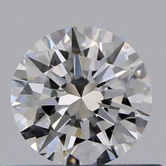 0.40 Carat Round D VVS2 EX GIA Natural Diamond