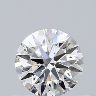 0.39 Carat Round H VVS2 EX GIA Natural Diamond