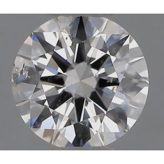 0.50 Carat Round G SI2 EX GIA Natural Diamond