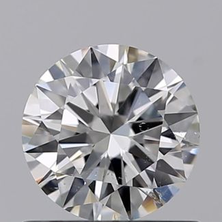 0.60 Carat Round F SI1 EX GIA Natural Diamond