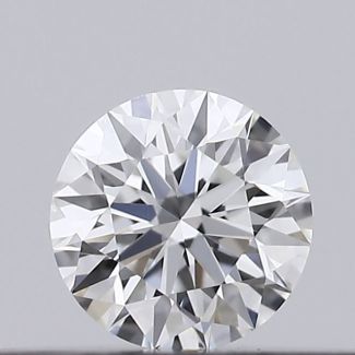 0.18 Carat Round E VVS2 EX GIA Natural Diamond