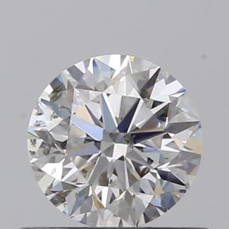 0.51 Carat Round F SI2 VG EX GIA Natural Diamond