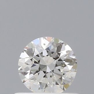 0.50 Carat Round H SI1 VG EX GIA Natural Diamond