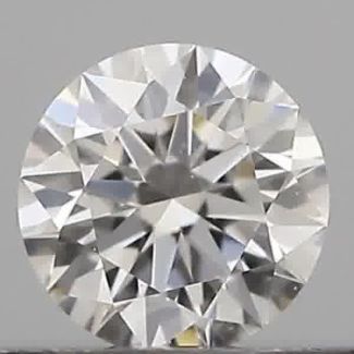 0.19 Carat Round F VVS2 EX GIA Natural Diamond