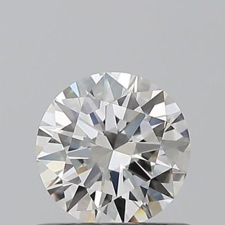 0.55 Carat Round H VVS2 EX GIA Natural Diamond