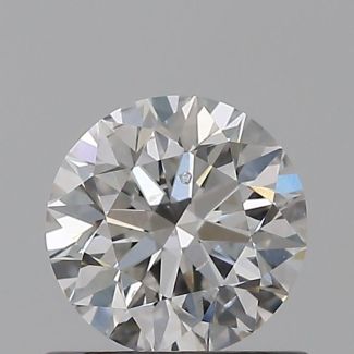 0.6 Carat Round G SI1 EX GIA Natural Diamond