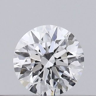 0.19 Carat Round D VVS2 EX GIA Natural Diamond