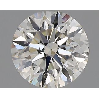 0.60 Carat Round I SI1 EX GIA Natural Diamond