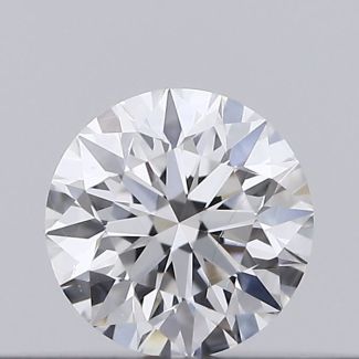 0.18 Carat Round D VVS2 EX VG GIA Natural Diamond