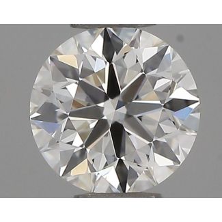 0.34 Carat Round H VVS2 EX IGI Natural Diamond