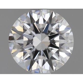 0.66 Carat Round F VVS2 EX GIA Natural Diamond