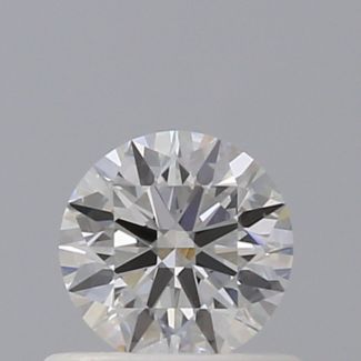 0.53 Carat Round F VVS2 EX GIA Natural Diamond