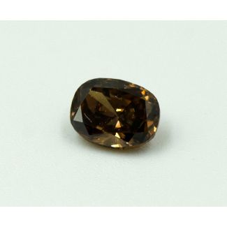 0.44 Carat Oval Fancy Deep Brown VS1 - GD NONE Natural Diamond