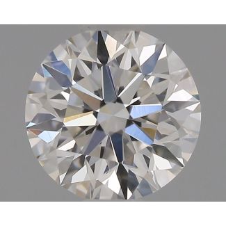 0.53 Carat Round F VVS2 EX GIA Natural Diamond