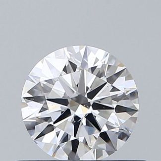 0.52 Carat Round E SI1 EX VG GIA Natural Diamond