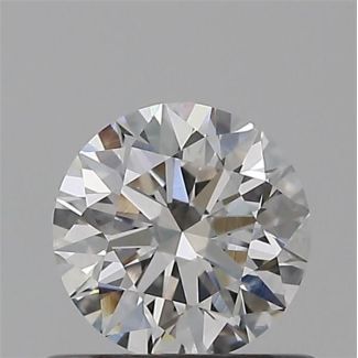 0.53 Carat Round F VVS2 EX GIA Natural Diamond