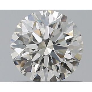 0.57 Carat Round H VVS1 EX GIA Natural Diamond