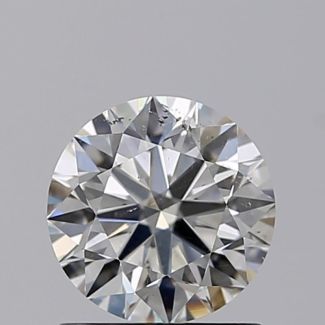 0.90 Carat Round F SI2 EX GIA Natural Diamond