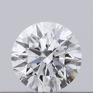 0.21 Carat Round D VVS2 EX GIA Natural Diamond