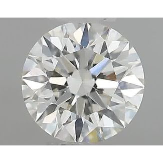 0.41 Carat Round H VVS1 EX VG IGI Natural Diamond