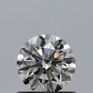 0.60 Carat Round K SI1 EX GIA Natural Diamond