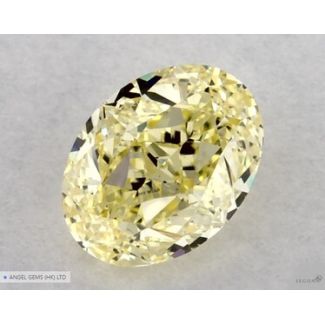 0.5 Carat Oval Fancy Yellow SI2 - EX VG GIA Natural Diamond