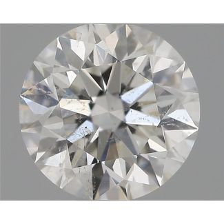 0.60 Carat Round H SI2 EX GIA Natural Diamond