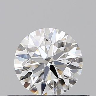 0.43 Carat Round F VVS1 EX GIA Natural Diamond