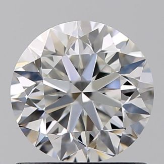 0.90 Carat Round F VVS2 VG EX GIA Natural Diamond