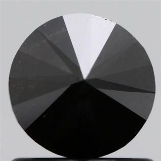 0.95 Carat Round Fancy Black GD GIA Natural Diamond