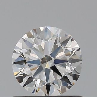 0.6 Carat Round F SI1 EX VG GIA Natural Diamond