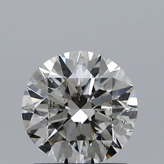 1.00 Carat Round H SI1 EX VG GIA Natural Diamond