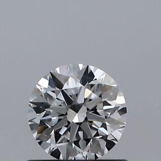 0.54 Carat Round D VVS2 EX GIA Natural Diamond