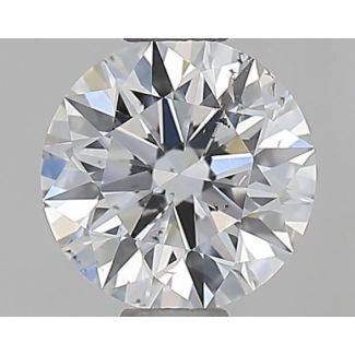 0.52 Carat Round F SI2 EX VG GIA Natural Diamond