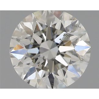 0.50 Carat Round G SI2 EX IGI Natural Diamond