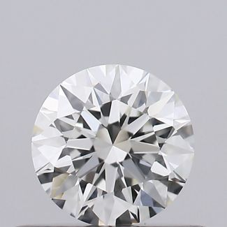 0.37 Carat Round I VVS1 EX GIA Natural Diamond