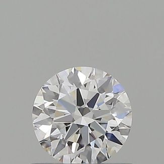 0.53 Carat Round D VVS1 EX GIA Natural Diamond