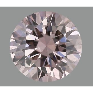 0.18 Carat Round Fancy Brownish Pink SI1 VG EX F GIA Natural Diamond