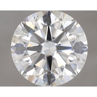 0.54 Carat Round F VS2 EX GIA Natural Diamond