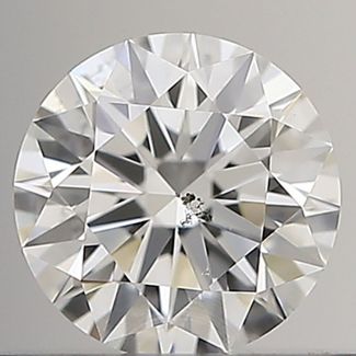 0.40 Carat Round H SI1 EX GIA Natural Diamond