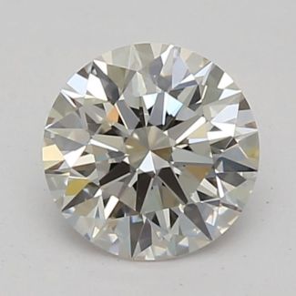 0.41 Carat Round I VVS1 EX GIA Natural Diamond